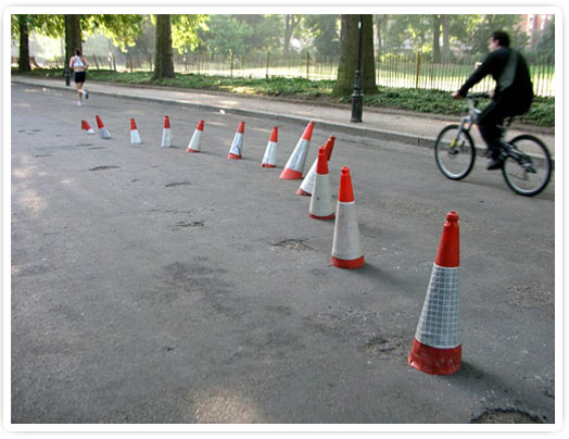 Cones Sinking - by Banksy