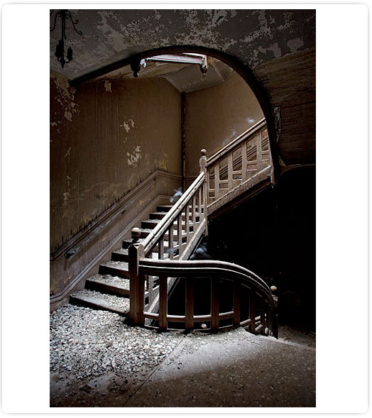 Stairwell with Ghost Pigeons - by Jeremy Harris