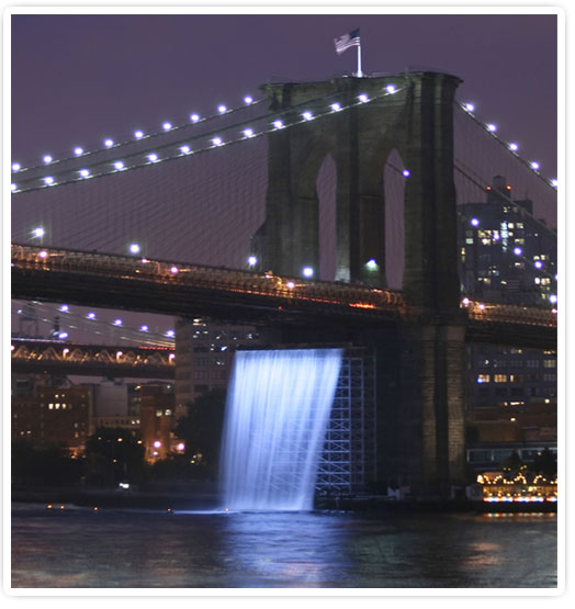 Brooklyn Bridge Waterfall - by Olafur Eliasson