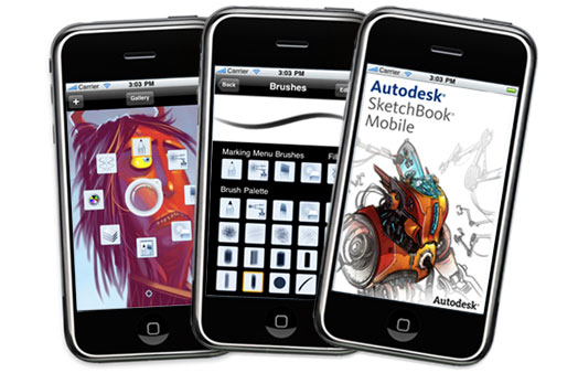 autodesk's sketchbook mobile for ipod and iphone