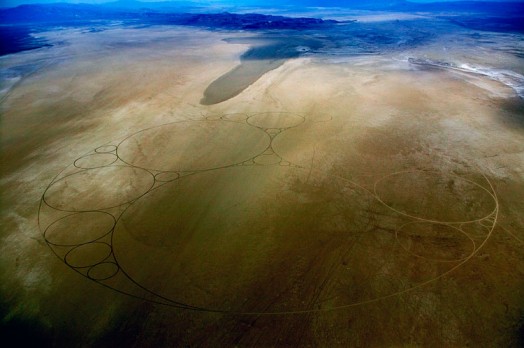 The largest artwork in history. Nine miles in circumference. Nevada, USA 2009