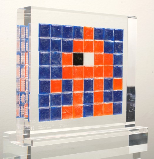 Alias NY_15 - ceramic tiles in resin  7 1/2 x 8 x 2 inches, plus stand [19.1 x 20.3 x 5.1 cm]
