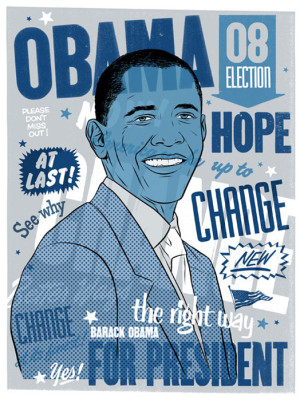 Obama Poster for Upperplayground - 4 Color Silkscreen