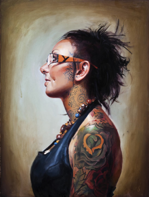Portrait head study of Jo Harrison - oil on canvas - 24" x 18"