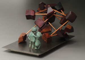 At the Tate, cast bronze, steel and wood, made in collaboration with artist Jud Bergeron