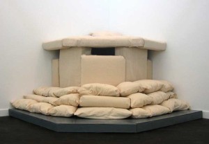 Sandbag Fortified Pillbox Bunker - cushions, fabric 4 x 8 x 4 feet