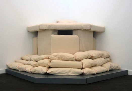 Sandbag Fortified Pillbox Bunker - cushions, fabric 4 x 8 x 4 feet