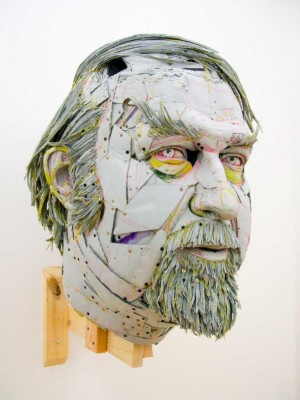 Ed Keinholz (major) - 38 x 30 x 28 inches, archival cardboard, glue, screws and pigment