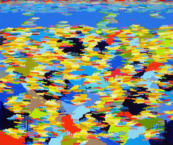 Submerged - acrylic on canvas, 60" x 72"