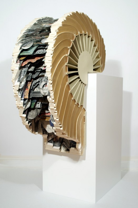 Saturation Will Result, 2011, Set of encyclopedias with pedestal, 34-1/2" x 27" x 11-3/8" 